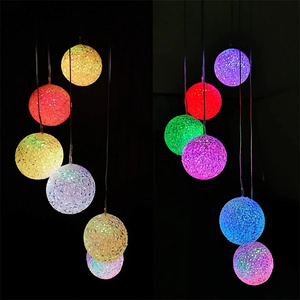 Luz <span class=keywords><strong>Solar</strong></span> de jardín, campanilla de viento, mariposa que cambia de Color, lámpara colgante LED para Patio, porche, terraza, balcón, decoración al aire libre - Product Image 5