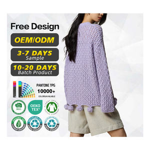 Suéter con Certificación GRS, Fabricante de Suéteres, Venta al por Mayor, Personalizado, 100% Lana, Calado, Adelgazante, Estilo Coreano, Suéter de Punto para Mujer - Product Image 1