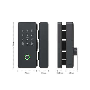 กันน้ำทูย่าสมาร์ทล็อคประตูกระจกไร้กุญแจรหัสผ่านลายนิ้วมือการ์ดกุญแจกลไก 5in-<span class=keywords><strong>1</strong></span> สมาร์ทล็อค<span class=keywords><strong>สำหรับ</strong></span><span class=keywords><strong>ป</strong></span>ระตูกระจกไร้กรอบ - Product Image 3