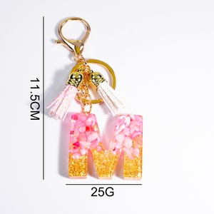 Porte-clés Pompon Tendance et Mignon en Métal et Peluche, avec Lettre Personnalisée, Pompons à Initiales, en Acrylique et Plastique, Pendentif Ms - Product Image 5