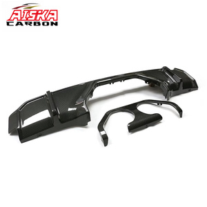 Diffuseur arrière en fibre de carbone sèche AISKA, sortie centrale, 2 pièces/ensemble, kit carrosserie automobile, séparateur de pare-chocs arrière pour BMW M3 M4 G82 G80 - Product Image 1