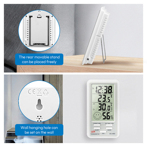 Termómetro Electrónico de <span class=keywords><strong>interior</strong></span> y <span class=keywords><strong>exterior</strong></span>, alarma de temperatura Popular - Product Image 4