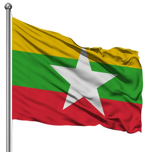 Khuyến mại Tùy chỉnh thăng hoa đảo ngược chương trình khuyến mãi đánh dấu màu bảo vệ biểu ngữ Myanmar cờ 2x3ft 3X5FT - Product Image 1