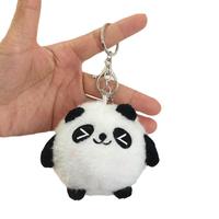 Porte-clés en peluche Panda Kawaii en gros, motif dessin animé, doux, écologique, durable, breloque de sac pour filles, design mignon