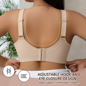 Sujetador deportivo sin aros para mujer, tallas grandes XL-4XL, sin costuras, con soporte fino <span class=keywords><strong>de</strong></span> gel, transpirable para verano, venta al por mayor en stock. - Product Image 3