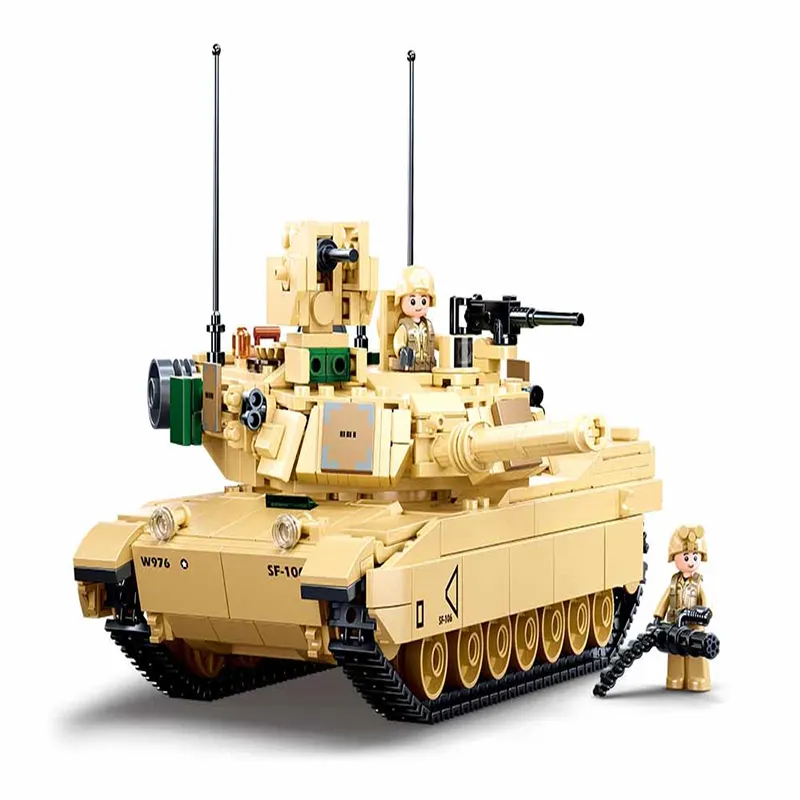 Sluban yapı taşları askeri serisi ordu seti M38-B0892 tankı yapı tuğlaları eğitici oyuncak hediye oyuncaklar