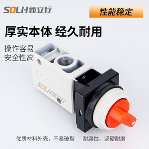 วาล์วแบบหมุนกดปุ่มรูปเห็ด VM230-02-30RA/32BA/33A สวิตช์นิวเมติกสำหรับแก๊ส โครงสร้างบอลโซลินอยด์ - Product Image 5