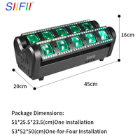 Tira de Luces LED de 10 x 30 W, Luz de Haz Móvil RGBW Pixel LED para Bares, Conciertos, Espectáculos, Pubs