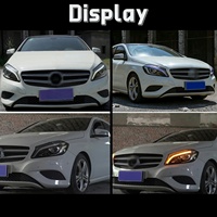 Phares LED d'Amélioration pour Mercedes-Benz Classe A (A45, A180, A200, W176, X176) 2013-2018 avec Double Lentille Projecteur, Accessoires Modifiés