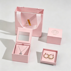 Wholesale <b>Square</b> Magnetic <b>Mirror</b> Jewelry Boxes Recycled Material Simple Design Full Gift Set for Wedding Favors Thanksgiving - Product Image 1