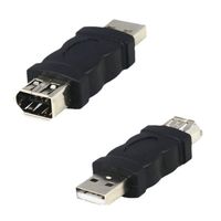 Convertisseur adaptateur IEEE 1394 6 broches vers USB avec gaine en PVC FireWire pour imprimantes appareils photo numériques scanners microphones haut-parleurs