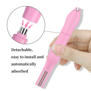 Aimant pour ongles 3-en-1 détachable effet œil de chat, aimant puissant en forme de cœur pour l'effet ligne française, outil magnétique pour nail art et vernis gel - Product Image 3
