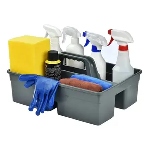 Plastic Schoonmaak Caddy, Stapelbare Carry Caddy Tote Organizer Voor Het Reinigen Van Producten