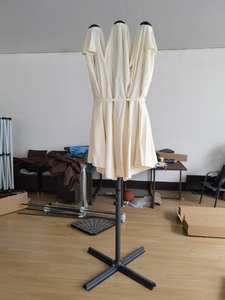 Parasol de jardin double face de 15 pieds avec manivelle pour terrasse, balcon, jardin, piscine, extérieur - Product Image 4