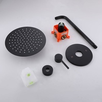 Kit de douche de salle de bain à poignée unique robinet de douche mural et ensemble de baignoire