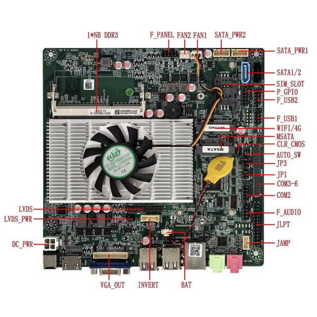 17cm Mini ITX Industrial Motherboard Intel Core I7-3517U 6 COM RS485 Dual LAN for Vending Machine ATM & Legacy Control System