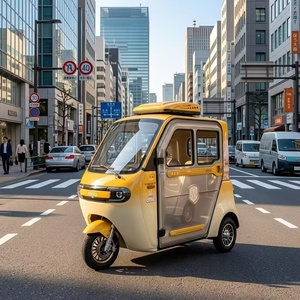 <span class=keywords><strong>Triciclo</strong></span> Eléctrico Compacto de Baja Velocidad Fabricado en China, Vehículo Eléctrico Cerrado de Dos Puertas y Tres Asientos, Scooter Eléctrico para Adultos - Product Image 1