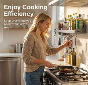 Carbon Steel <strong>Spice</strong> <strong>Rack</strong> Multifunctional All-in-One Kitchen Utensil Holder Sustainable Modern Design to Store Knives - Product Image 3