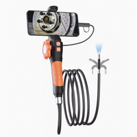 Caméra d'inspection endoscopique articulée bidirectionnelle à 360°, objectif 8,5/6,4/3,9 mm, 200W HD, boroscope, étanche IP67, éclairage LED