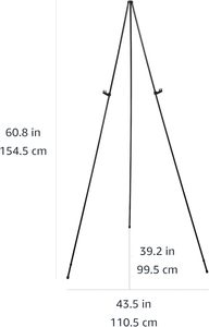 Cho Khái niệm Cơ bản Giá vẽ hiển thị đứng ngay lập tức Áp phích sàn Trọng lượng nhẹ ráp xách tay Tripod cơ sở kim loại màu đen khung kệ trưng bày - Product Image 5