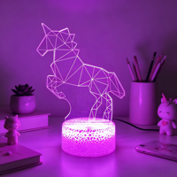 Lampes LED en acrylique pour usine intelligente, veilleuses 3D mignonnes en forme de chat et de cerf, collection de cadeaux pour enfants, décoration intérieure, lampes animales