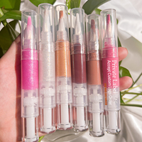 Rotate Lipgloss Private Label Waterproof Clear Vide Tubes Lip Gloss Vegan Long Lasting Lipgloss Containers