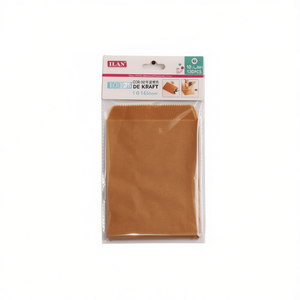 Sacchetti di carta Ilan 10x15 cm Kraft marrone 10 pezzi con adesivi per confezioni regalo - Product Image 1