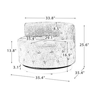 أريكة سرير فردية فاخرة وعصرية قابلة للتحويل إلى سرير، أريكة صغيرة مستديرة لغرفة المعيشة - Product Image 6