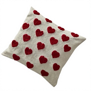 Housse de coussin en coton tufté à motif floral, décoration de salon, design personnalisé, style bohème, écologique, fabrication sur mesure, vente en gros OEM - Product Image 1