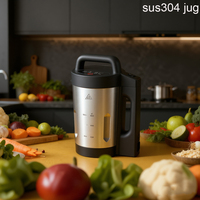 Olla Eléctrica Multifuncional 6 en 1 de 1.5L para Sopas, con Panel LED, Acero Inoxidable, Portátil, para el Hogar