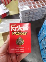 Kartu Remi PVC Nap Poker Tahan Air Warna Merah & Hitam Kemasan Kotak Tunggal dengan Kotak Plastik Menerima Pesanan Khusus Seri Nap