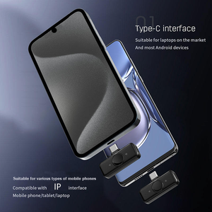 เคสชาร์จไมโครโฟนลาวาเลียร์ไร้สายรอบทิศทาง2.4G สำหรับ<span class=keywords><strong>ก</strong></span>ารถ่ายทอดสด<span class=keywords><strong>โปรแกรม</strong></span>ถ่ายวิดีโอ - Product Image 4