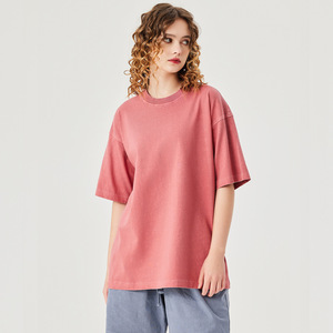 T-shirt vintage délavé à manches courtes 250g pour hommes et femmes, coupe ample, 100% coton, personnalisable - Product Image 6