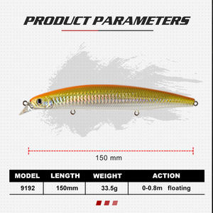 Hunthouse günstige 150mm/33.5g OEM hartplastik angeln locken salzwasser <span class=keywords><strong>minnow</strong></span> locken - Product Image 3