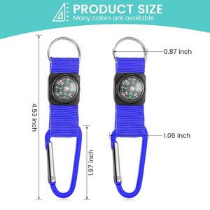 En gros, cordon court personnalisé avec mousqueton, porte-clés mousqueton personnalisés avec boussole, cordon mousqueton avec boussole de survie pour l'extérieur - Product Image 4