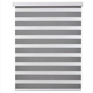 Ukuran disesuaikan dekorasi rumah klasik tirai Zebra kain elektrik naungan rol untuk jendela pola vertikal <span class=keywords><strong>Built</strong></span>-In polos - Product Image 4