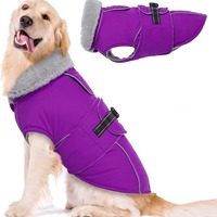Veste en coton pour chien imperméable et doublée de polaire épaisse, vente chaude, manteau chaud en coton pour animaux de compagnie pour l'automne et l'hiver, vente en gros
