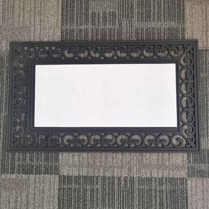 Tapis de sol en caoutchouc recyclé en polyester blanc vierge vide pour sublimation - Product Image 1