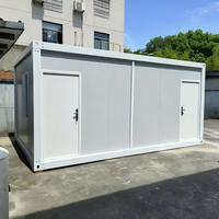 Maison conteneur à plat de conception moderne, résistante au vent, couleur personnalisée pour dortoir de personnel de projet routier