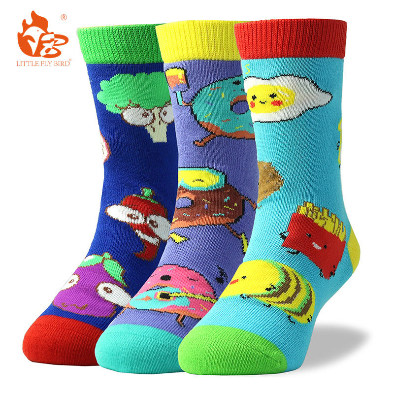 Little Fly Bird High Quality New Style Custom logo Cotton Socks Boys and Girls Socks for Kids Spring and Autumn Baby Socks