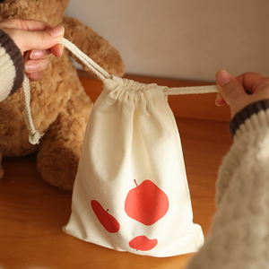 Reusable Eco-friendly Natural Cotton Folding Jewelry <b>Bags</b> with Custom Printed Cloth <b>Drawstring</b> <b>Bag</b> - Product Image 5