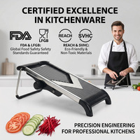 Multifunctionele verstelbare mandoline-snijmachine met instellingen voor diktes van 1-5 mm voor groenten, fruit en julienne-snijdingen