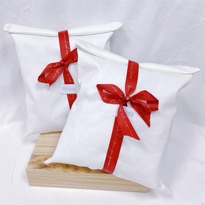 BSCI Custom Logo Printed Cotton Bag Recycle <b>Envelope</b> <b>Gift</b> Jewelry Pouch with Dust Flap for Convenient Storage - Product Image 5