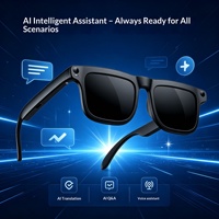 Lunettes Intelligentes BW300 : Traduction IA, Assistant Vocal, Contrôle Musique et Appels, Lunettes de Soleil Sport UV400, Caméra HD Intégrée