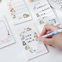 Bloc-notes créatif, bloc-notes de dessin animé, petit bloc-notes mignon, bloc-notes à feuilles mobiles non adhésives, liste de notes
