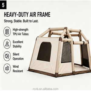 <span class=keywords><strong>Tente</strong></span> de chasse <span class=keywords><strong>gonflable</strong></span> automatique à un clic, imperméable, en Oxford 210D, protection UV, grand espace, 4 saisons, pour le camping en plein air - Product Image 4