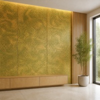 Revêtement mural moderne en pierre souple MCM, texture or vert, porcelaine souple, imperméable, ignifuge, insonorisant, flexible, décoratif