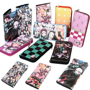 14 designs de portefeuilles pliants longs en PU de haute qualité sur le thème de l'anime Demon Slayer - Product Image 1