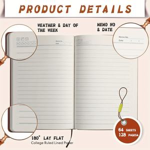 Cuaderno forrado de color Morandi A5 para oficina, escuela, hogar, negocios, escritura, 128 páginas, 24 Uds. - Product Image 2