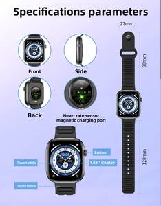 Modische T7 Quadratische TFT-Smartwatch mit Blutdruck- und Herzfrequenzmessung, IPX-6 Wasserdicht, GPS, iOS-Kompatibel, Fitness-Tracker - Product Image 4